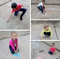 В жилом районе Знаменска прошел конкурс рисунков на асфальте