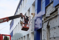 В здании городской поликлиники Знаменска продолжается ремонт